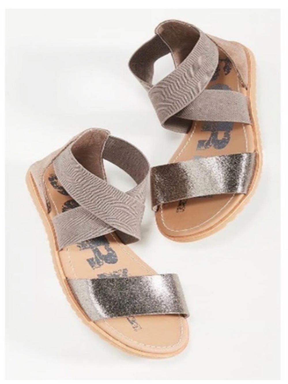 Sorel  Ella II Criss-Cross Sandal - Metallic Brown